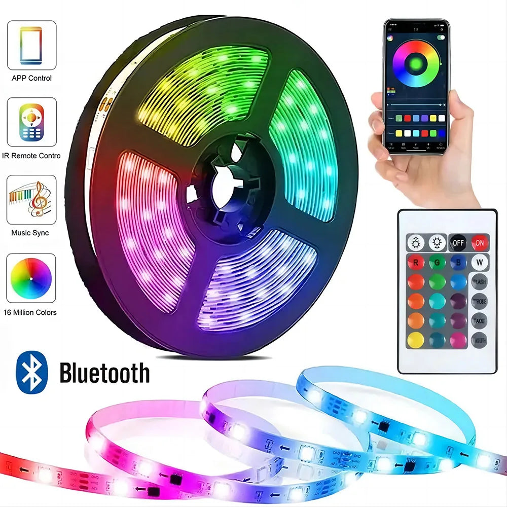 SMD5050USB LED Strip Light TV Desktop Screen Backlight Color Change Bedroom Decoration 1/2/3/5M Bluetooth LED Lamp DIY Lighting