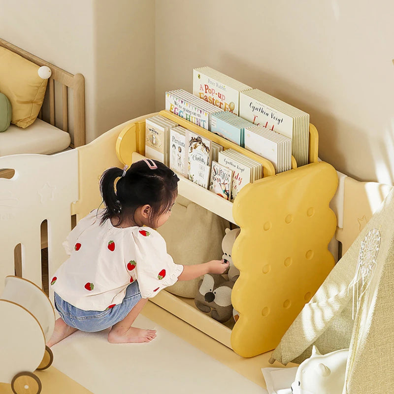 Adjustable Kids Bookshelf - 200LBS Capacity Floor-Standing Organizer for Toys/Books, Eco ABS Plastic Children's Bookshelf