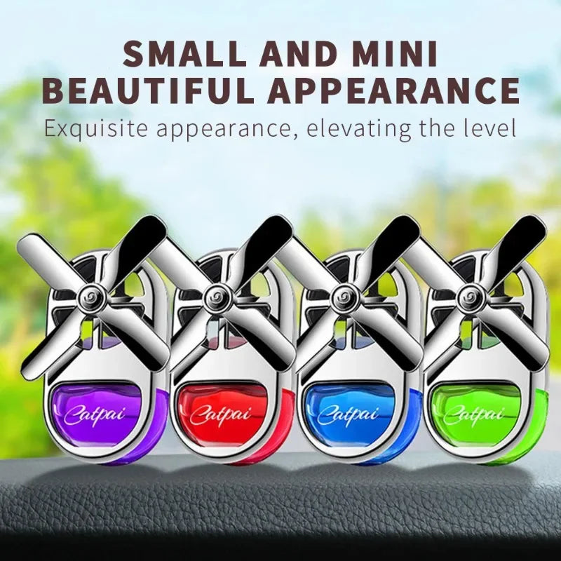 New Car Aromatherapy Air Freshener Rotating Propeller Vent Fragrance Aromatherapy Creative Mini Perfume Decoration Accessories