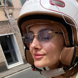 Vintage Rectangle Oval Sunglasses Women Men Metal Frame Clear Lens Glasses Eyewear