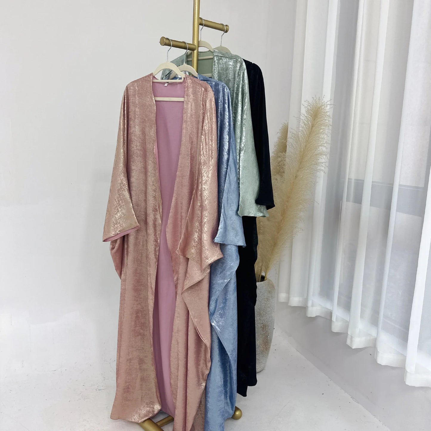 Fashion Elegant Dubai Turkish Abaya Dress Women Muslim's Women Muslim Kimino Dress Abayas Open Front Cardigan 796