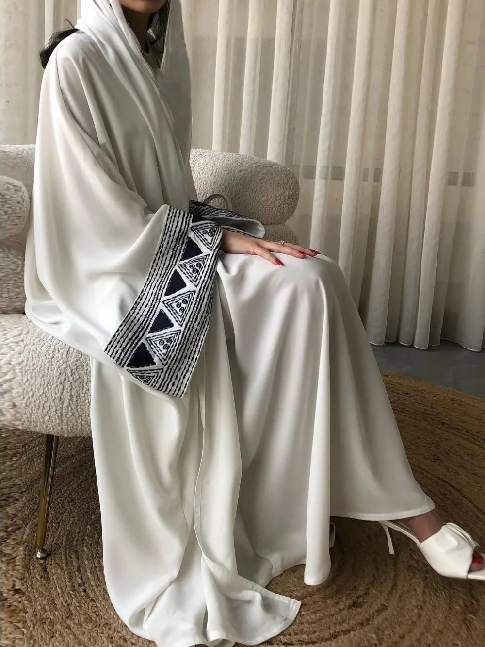 Morocco Kaftan Abayas Eid Muslim Abaya for Women Dubai Dresses Jalabiya Embroidery Ramadan Islam Vestidos Arab Long Robe 2025