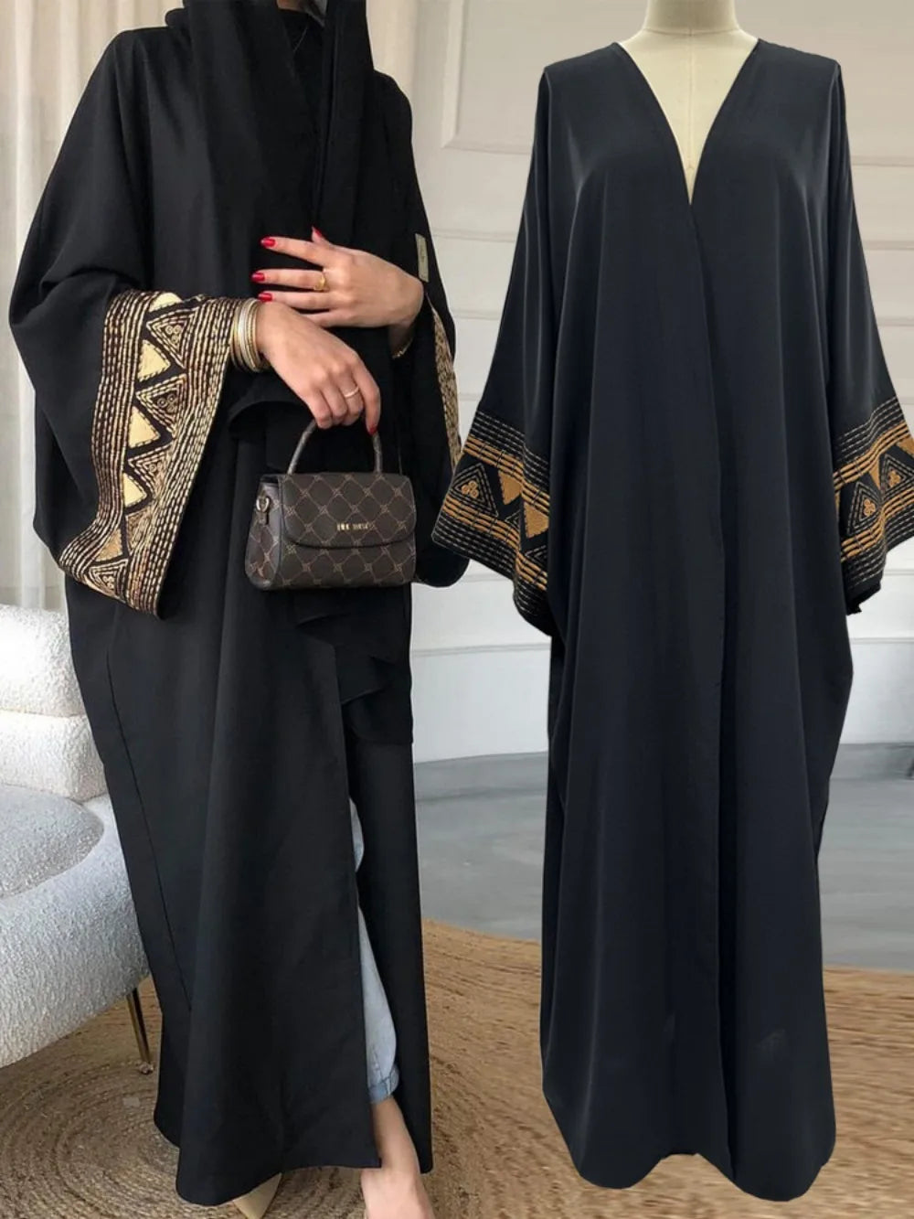 Morocco Kaftan Abayas Eid Muslim Abaya for Women Dubai Dresses Jalabiya Embroidery Ramadan Islam Vestidos Arab Long Robe 2025