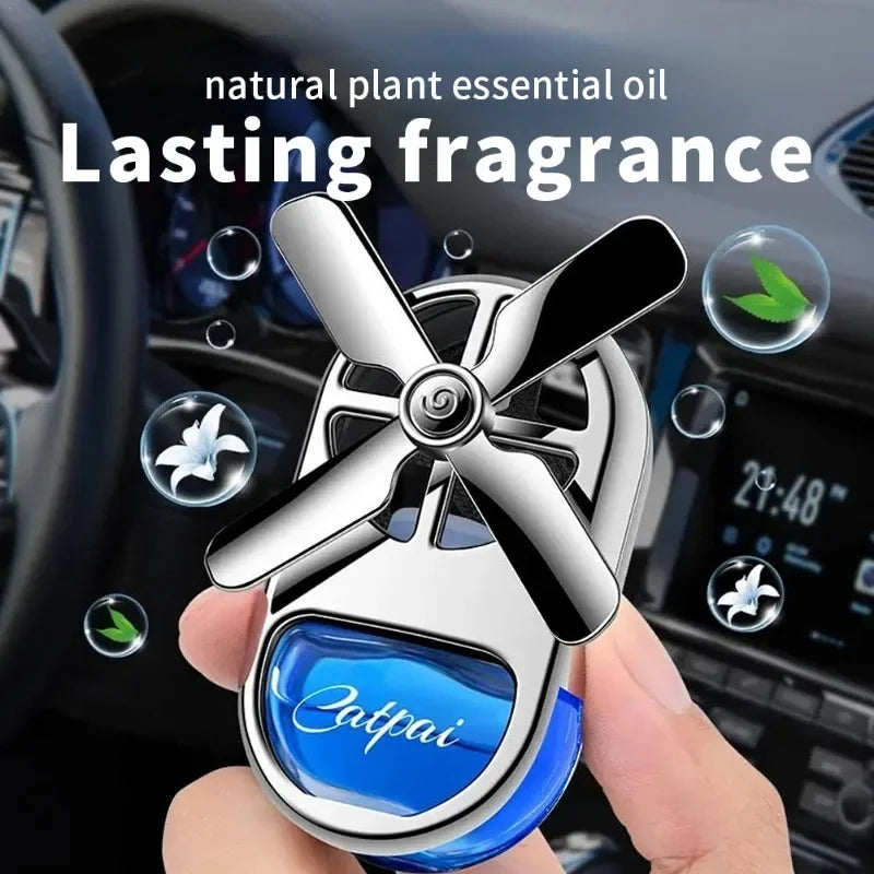 New Car Aromatherapy Air Freshener Rotating Propeller Vent Fragrance Aromatherapy Creative Mini Perfume Decoration Accessories
