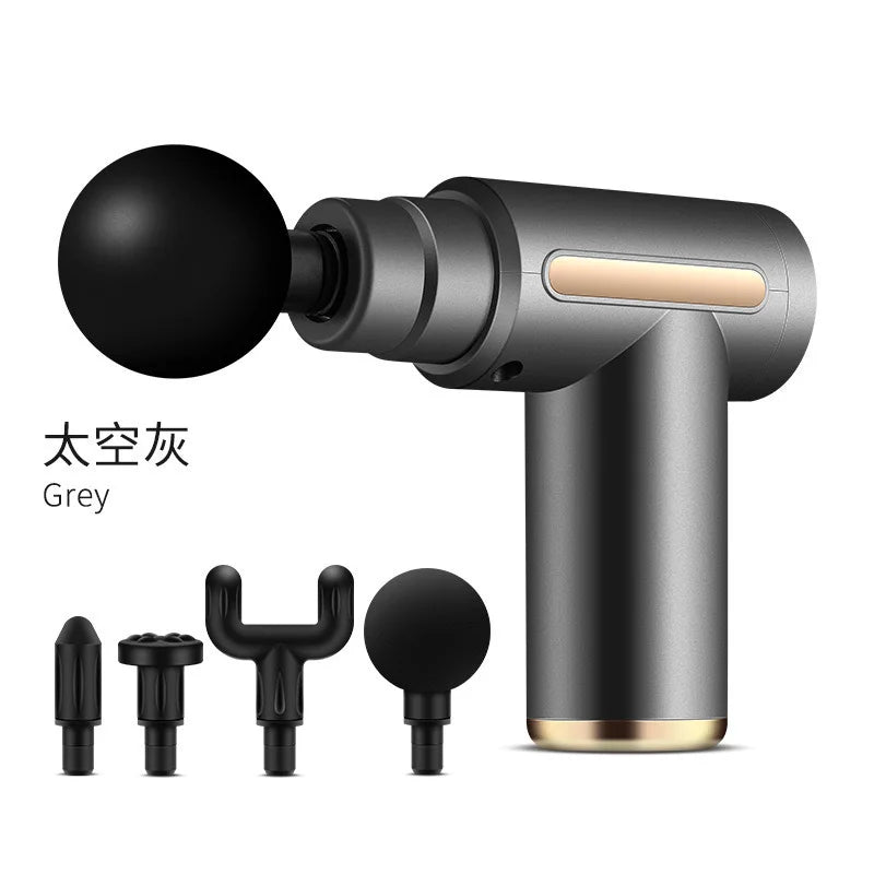 Portable Button Fascia Gun Deep Tissue Massage Mini Lightweight and Adjustable Speed Massage Equipment Suitable for the Body