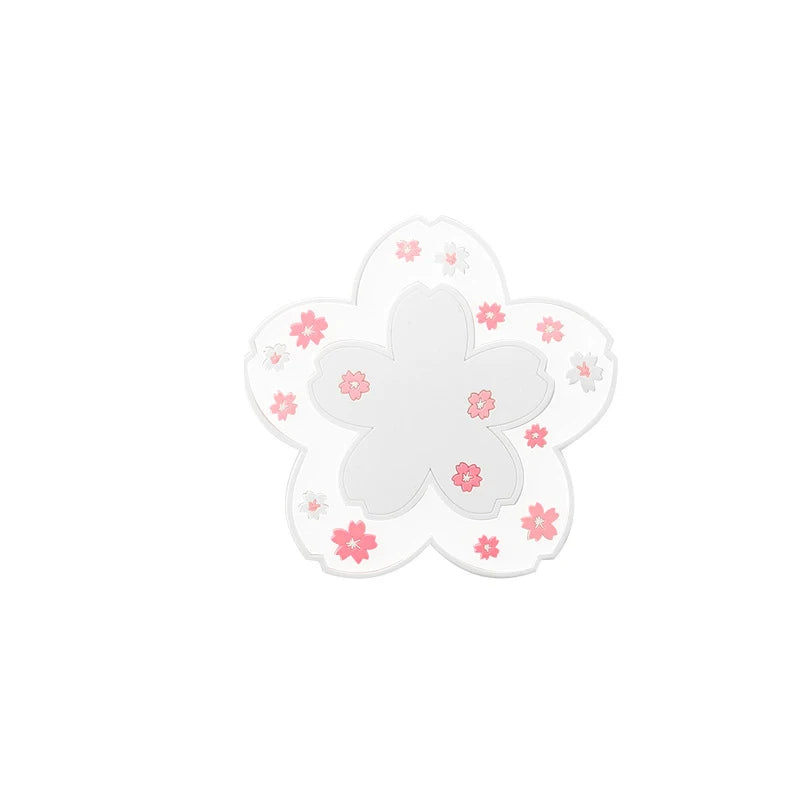 Cherry Blossom Heat Insulation Pad Dining Table Mat Anti-skid Cup Pads Non-slip Coaster Kitchen Accessories Coasters Table Mat