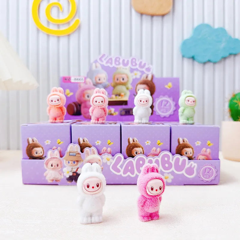 New Labubu Cartoon Cute Grain Cute Ornament Trendy Play Blind Box Plush Mini Handmade Model Blind Bag Creative Cartoon Design Di