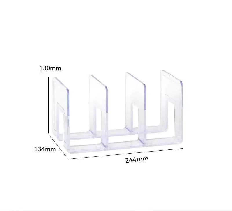 Acrylic handbag storage rack handbag divider organizer luxury bags storage rack for women transparent partition display cabinet