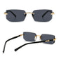 Vintage Rectangle Oval Sunglasses Women Men Metal Frame Clear Lens Glasses Eyewear
