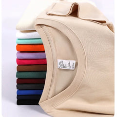 100% Cotton Five Half Sleeve Men's Women Summer T-shirt Loose Short-sleeved Casual Basic Shirt O Neck Solid Color Tops