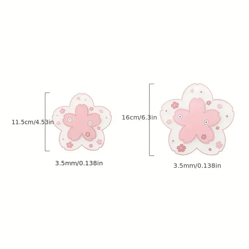 Cherry Blossom Heat Insulation Pad Dining Table Mat Anti-skid Cup Pads Non-slip Coaster Kitchen Accessories Coasters Table Mat