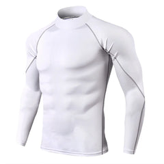 Men Bodybuilding Sport T-shirt Quick Dry Running Shirt Long Sleeve Compression Top Gym T Shirt Men Fitness Tight Rashgard