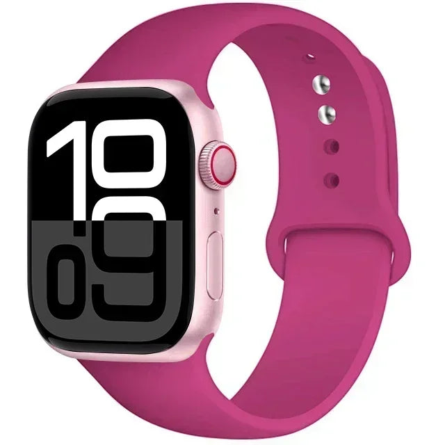 Silicone Band For Apple iWatch series S10 46mm 42mm straps 44mm 45mm 40mm 41mm sport bracelet 8 7 6 5 4 3 SE 9 Ultra 2 49mm band