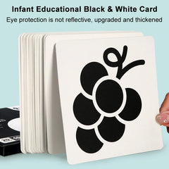 Baby Montessori Toys Black White Flash Cards High Contrast Visual Stimulation Colour Cards Early Education Toys For Nerborns