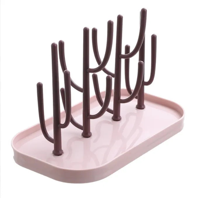 Baby Tree-shaped Milk Bottle Drain Rack, Dust-proof Milk Bottle Holder, Cup Drain Rack Easter Gift