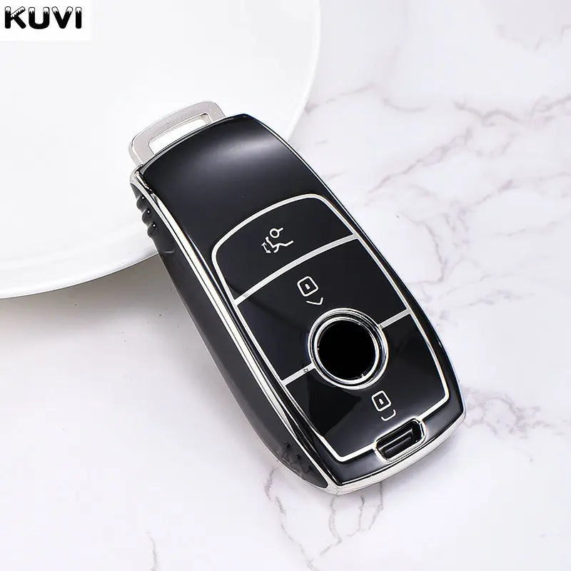 HOT TPU Car Key Case Cover Shell Fob For Mercedes Benz A C E S Class W204 W205 W212 W213 W176 GLC CLA AMG W177 Auto Accessories