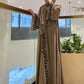Eid Muslim Abaya for Women Embroidery Dress with Scarf 2 Piece Set Dubai Arab Long Robe Morocco Abayas Kaftan Headscarf Gorgeous