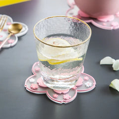 Cherry Blossom Heat Insulation Pad Dining Table Mat Anti-skid Cup Pads Non-slip Coaster Kitchen Accessories Coasters Table Mat