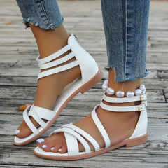 New Women Summer Shoes Gladiator Gothic Flip Flops Woman Slippers Flats Low Heel Buckle Trending Sports Beach Casual Sandalias