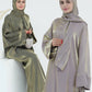 Eid Modest Satin Khimar Abaya Dubai Luxury 2024 Muslim Islam Arabic Abayas For Women Kaftan Hijab Dress Robe Femme Musulmane
