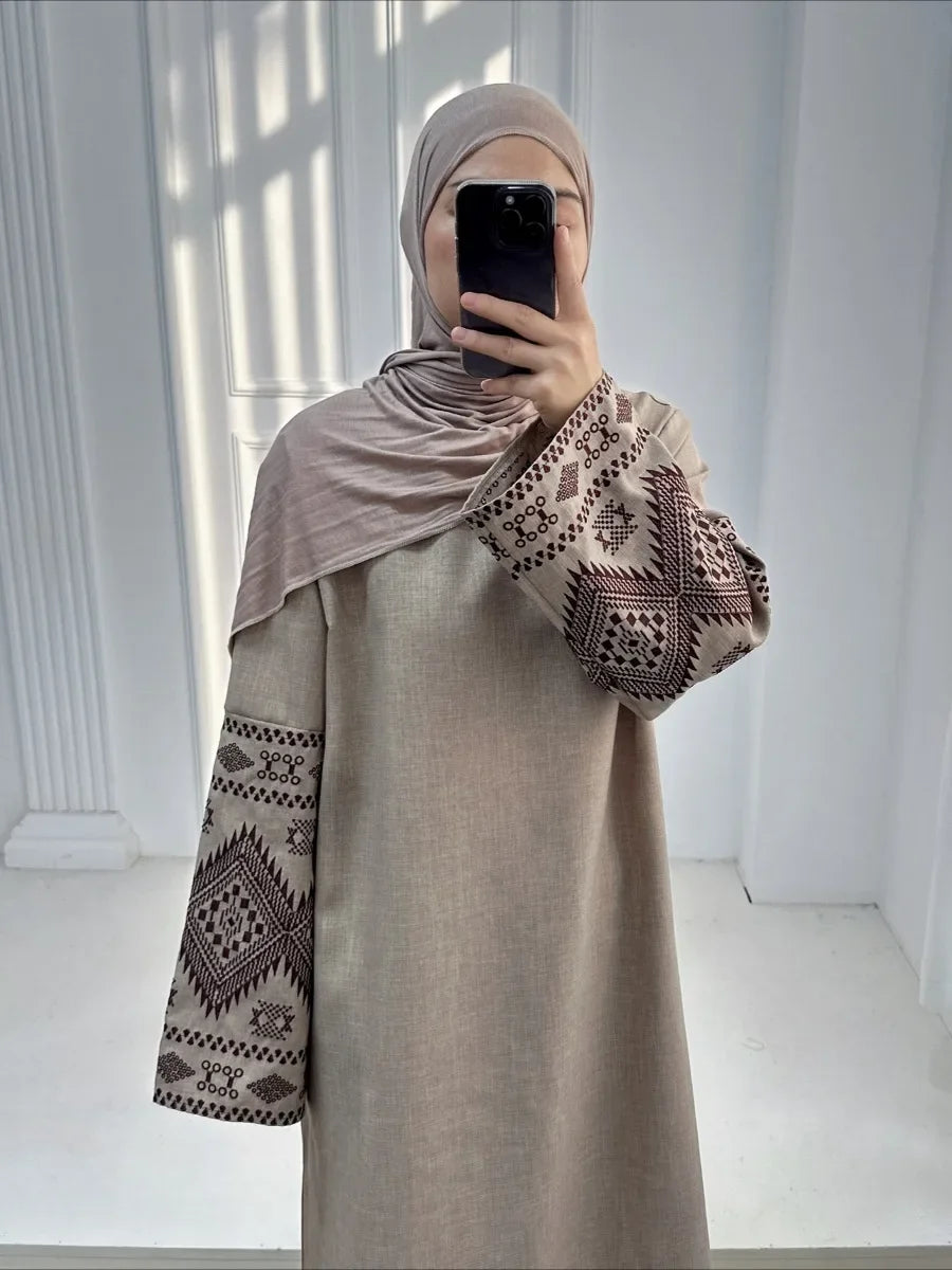 Eid Muslim Abaya for Women Party Embroidery Dresses Kaftan Arab Long Robe Islam Ramadan Dubai Abayas Vestidos Morocco Jalabiya