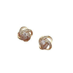 2025 Gifts Women Light Luxury Zircon Stud Earrings Simple Cross Hollow Geometric Exquisite Ear Jewellery Wedding Party