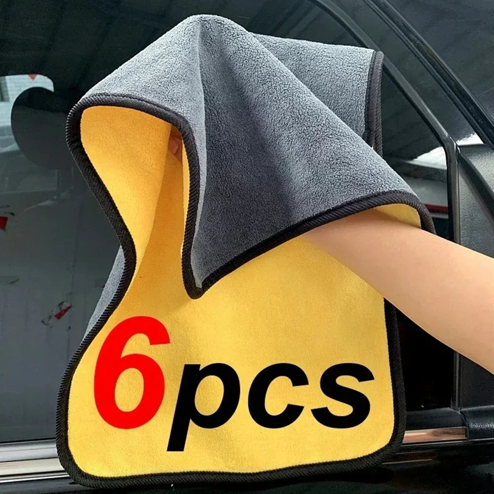 1/2/6PCS Car cleaning towels, car washing and drying cloths, microfiber towels, care face cloths, car beauty accessories