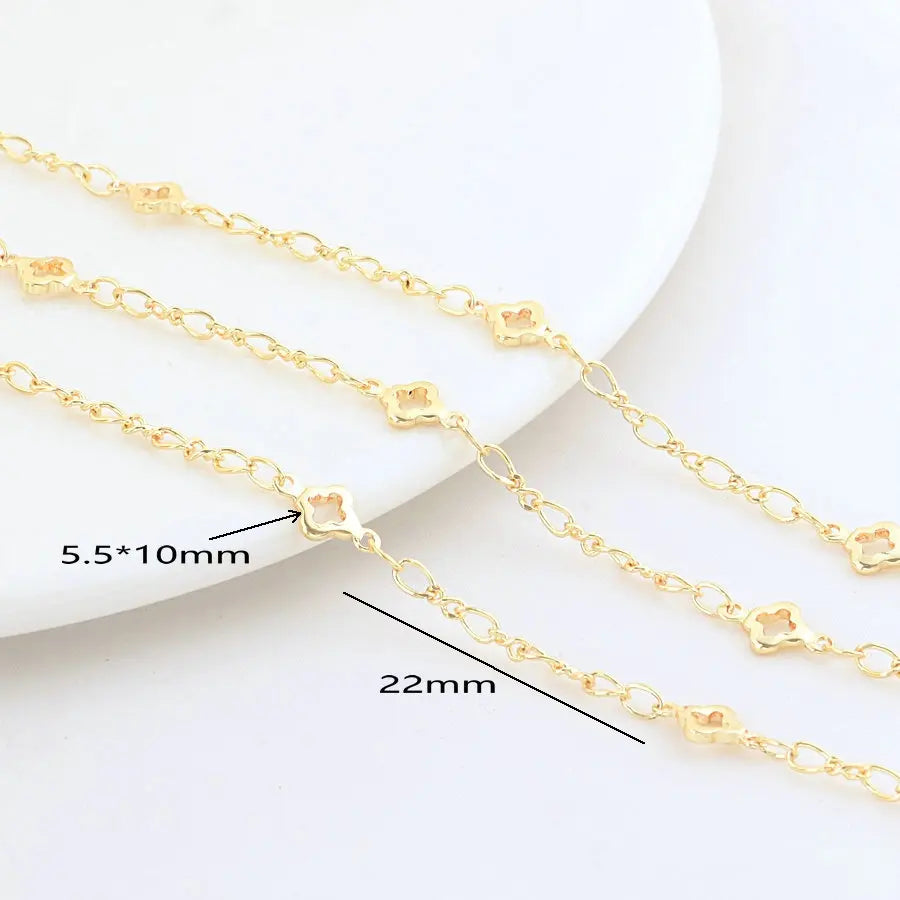 1 Meter 5.5MM 14K Gold Color Plated Brass Rhombus Chain For Jewelry Making DIY Necklace Bracelets Chain Jewelry Making Supplies