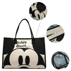 Disney Mickey Women's Large Capacity Shoulder Bag Korean Version Tote Handbag Fashionable Canvas Bag Daily Commuting