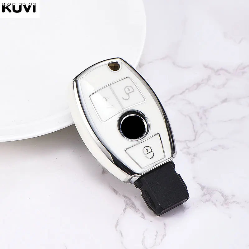 HOT TPU Car Key Case Cover Shell Fob For Mercedes Benz A C E S Class W204 W205 W212 W213 W176 GLC CLA AMG W177 Auto Accessories