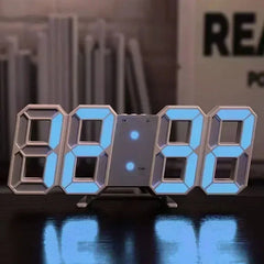 3D Digital Wall Clock Decoration for Home Glow Night Mode Adjustable Electronic Watch Living Room LED Clock Decor Clocks Garden
