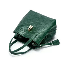 CH Large Capacity Handbag Luxury Brand Temperament Letter Print with Lock Design 2025 Trendy Women's Crossbody Bag