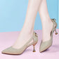 women cute high quality spring & summer stiletto heel shoes lady classic beige comfort sexy party night club heel pumps b19