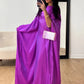 Ramadan Eid Summer Satin Batwing Abaya Dubai Women Islam Muslim Maxi Kaftan Dresses Kebaya Caftan Marocain Robe Femme Musulmane