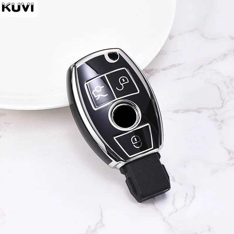 HOT TPU Car Key Case Cover Shell Fob For Mercedes Benz A C E S Class W204 W205 W212 W213 W176 GLC CLA AMG W177 Auto Accessories