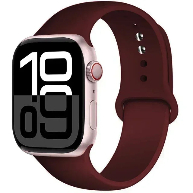 Silicone Band For Apple iWatch series S10 46mm 42mm straps 44mm 45mm 40mm 41mm sport bracelet 8 7 6 5 4 3 SE 9 Ultra 2 49mm band