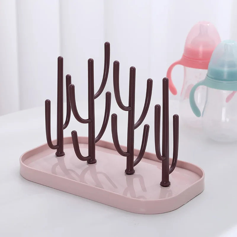 Baby Tree-shaped Milk Bottle Drain Rack, Dust-proof Milk Bottle Holder, Cup Drain Rack Easter Gift