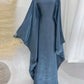 Ramadan Satin Abaya Islam Muslim Summer Batwing Sleeve Maxi Dress Kebaya Abayas For Women Kaftan Robe Musulmane Femme Vestidos