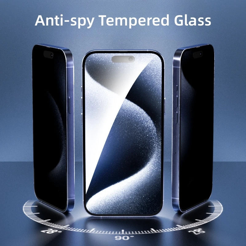 4PCS Privacy Screen Protector for iPhone 16 15 14 13 Pro Max 15 14 Plus 13 12 mini 11 Pro XS Max X XR Privacy Tempered Glass