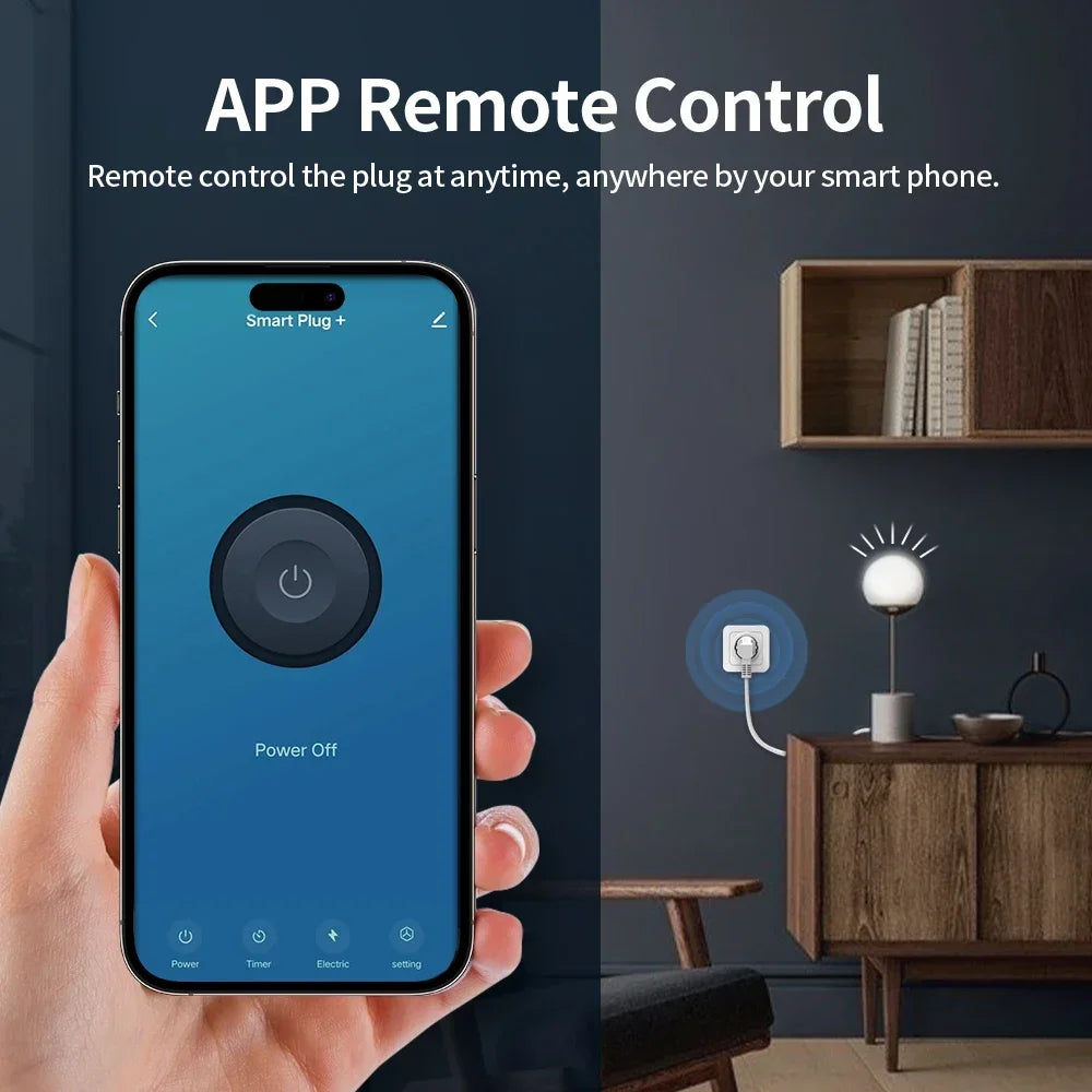 TNCE Tuya Smart Home Socket WiFi/Zigbee 16/20A EU Plug Outlet Remote Control Timer Power Monitor Support Voice Google Home Alexa