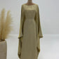 Ramadan Satin Abaya Islam Muslim Summer Batwing Sleeve Maxi Dress Kebaya Abayas For Women Kaftan Robe Musulmane Femme Vestidos