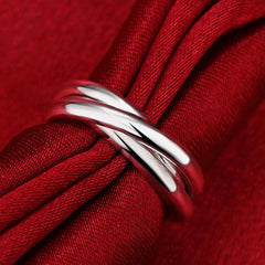 925 Sterling Silver Three Round Woman Rings Fine Jewelry Wholesale Trending Products Offers With ALIZERO Jewellery