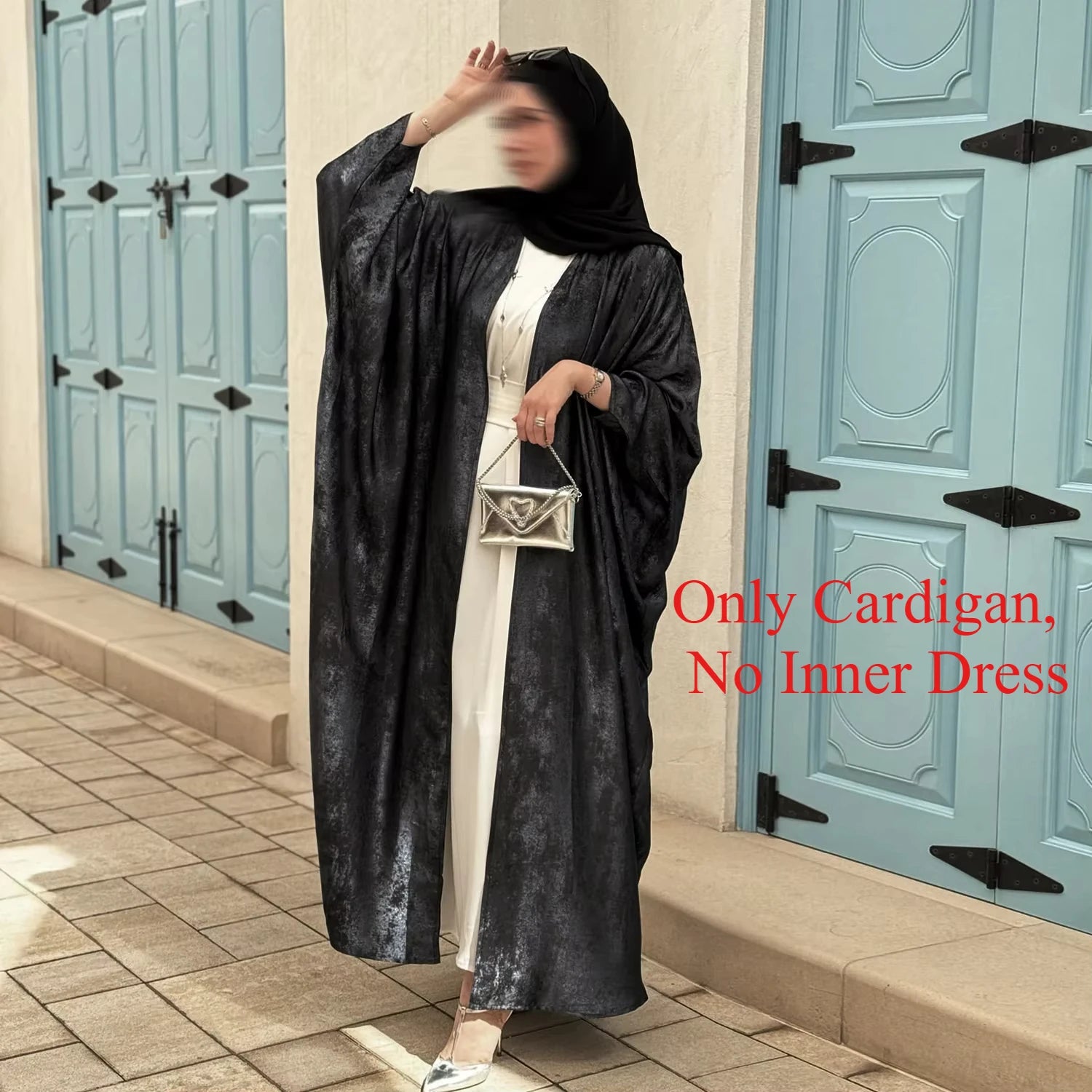 Fashion Elegant Dubai Turkish Abaya Dress Women Muslim's Women Muslim Kimino Dress Abayas Open Front Cardigan