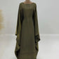 Ramadan Satin Abaya Islam Muslim Summer Batwing Sleeve Maxi Dress Kebaya Abayas For Women Kaftan Robe Musulmane Femme Vestidos