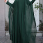 ZANZEA Women Chiffon Abaya Eid Mubarek Muslim Dresses Robe Long Sleeve Hijab Vestidos Fashion Abayas For Women Isamic Clothing