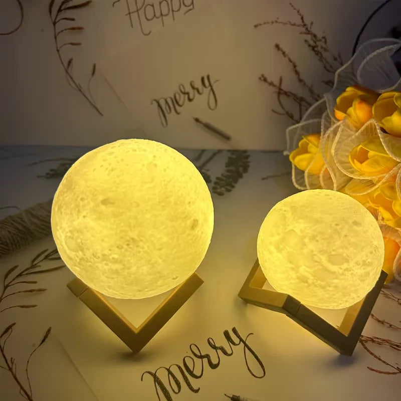 Children's Day Hand-painted Moon Light DIY Painted Materials Package Kindergarten Parent-child Activities Planet Night Light