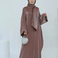Eid Modest Satin Khimar Abaya Dubai Luxury 2024 Muslim Islam Arabic Abayas For Women Kaftan Hijab Dress Robe Femme Musulmane