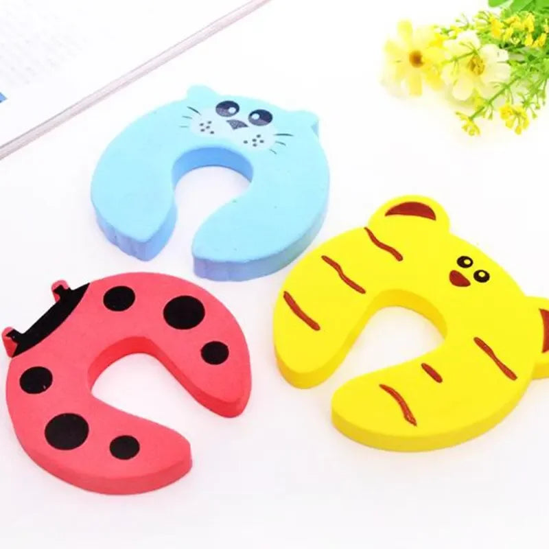 2/5pcs Baby Safety Door Stopper Anti-pinch Hand Cartoon Animal Door Block Thick Child Security Protection Lock Finger Protector