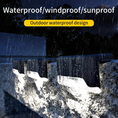 Solar Deck Lights 1-6 PacK Outdoor Step Lights Waterproof Led Solar Lamp For Stairs Railing Step Fence Yard Patio and Pathway