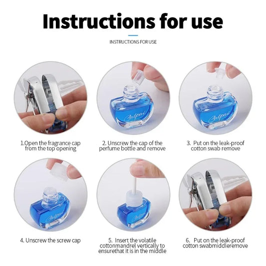 New Car Aromatherapy Air Freshener Rotating Propeller Vent Fragrance Aromatherapy Creative Mini Perfume Decoration Accessories
